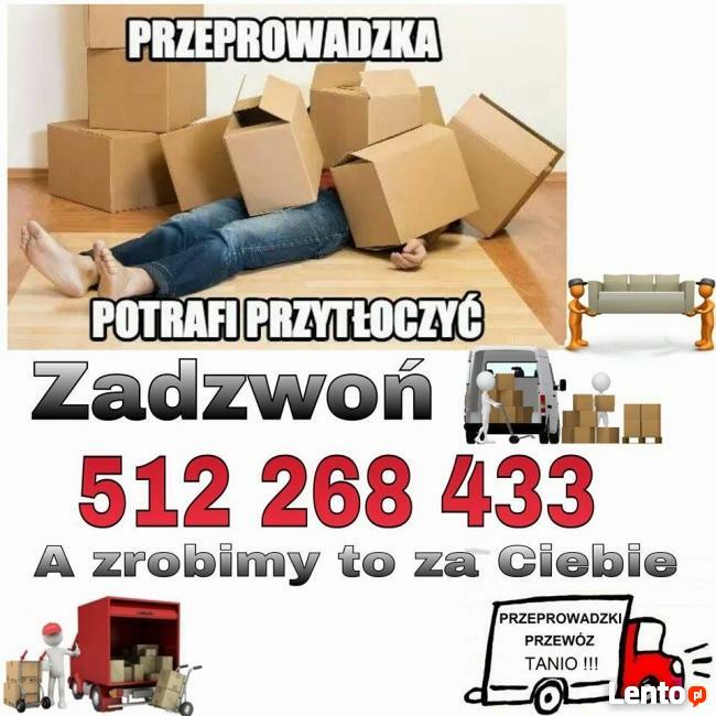 TANIE PRZEPROWADZKI TRANSPORT WARSZAWA - KONTENER WINDA BUS