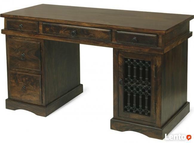 kolonialne biurko z litego drewna import Indie