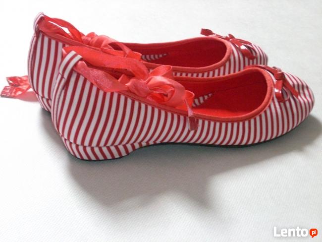 BALERINKI buty w Paski NOWE 36,5 37