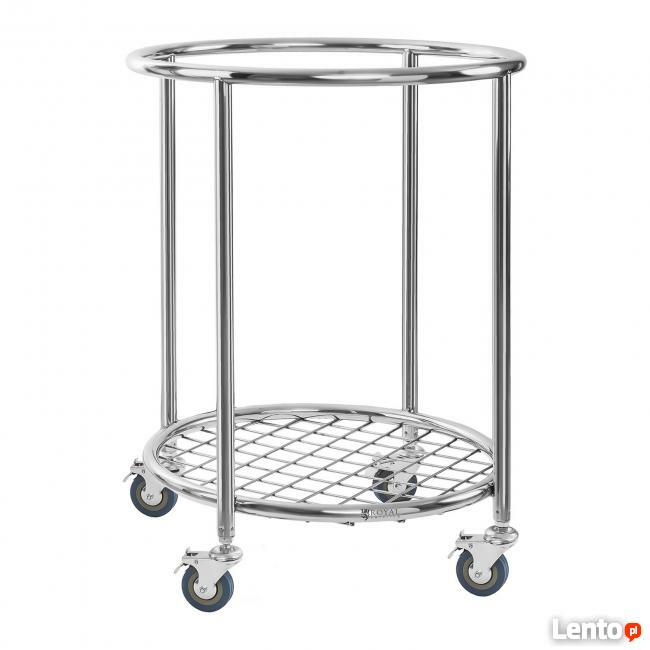 Wózek na pranie 230 litrów cylindryczny kółka hamulce