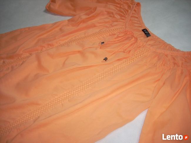 F&F luźna tunika marszczona Haft 42 44 xxl