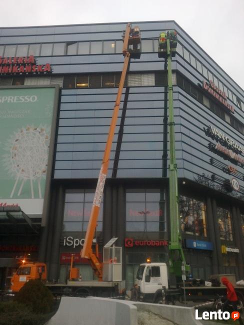 Podnosnik koszowy Wrocław, zwyżka, wynajem, 20m - 35m