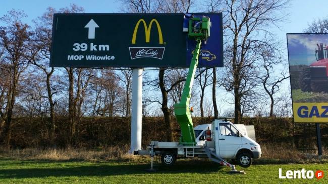 Podnosnik koszowy Wrocław, zwyżka, wynajem, 20m - 35m