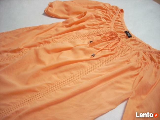 F&F luźna tunika marszczona Haft 42 44 xxl