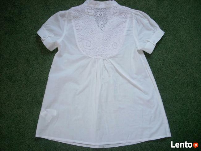 Atmosphere Biała Koszula Koronka HAFTY 34 36 XS S