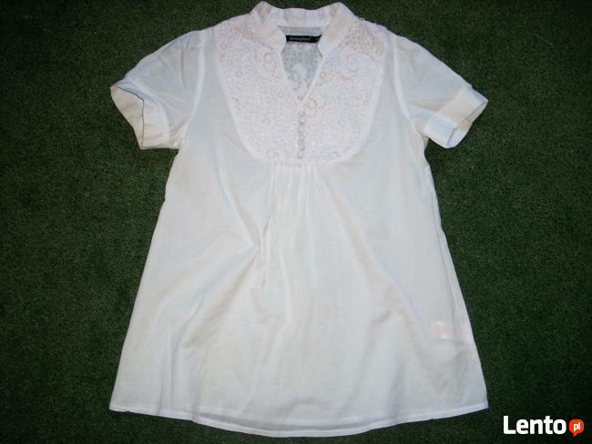 Atmosphere Biała Koszula Koronka HAFTY 34 36 XS S