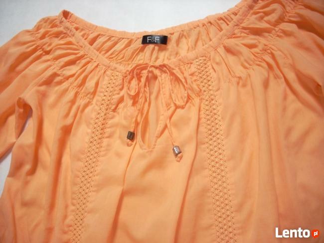 F&F luźna tunika marszczona Haft 42 44 xxl