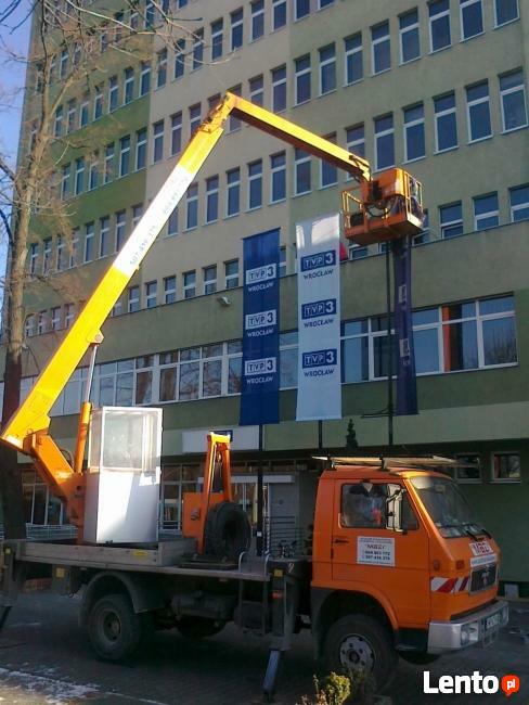 Podnosnik koszowy Wrocław, zwyżka, wynajem, 20m - 35m