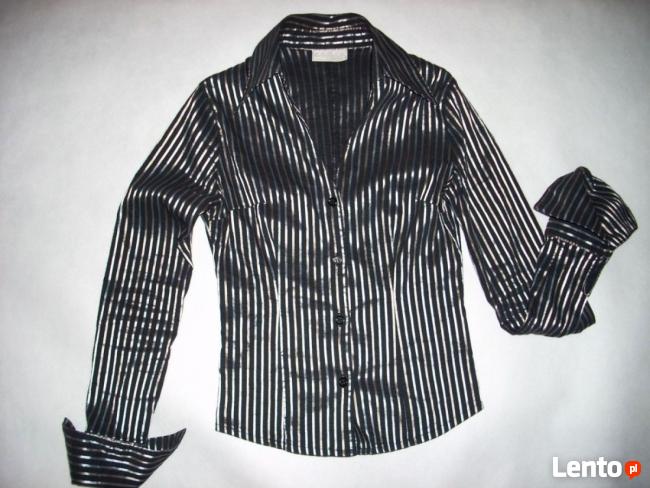 La&B&La elegancka Koszula Błyszczące Paski 34 36 Xs S