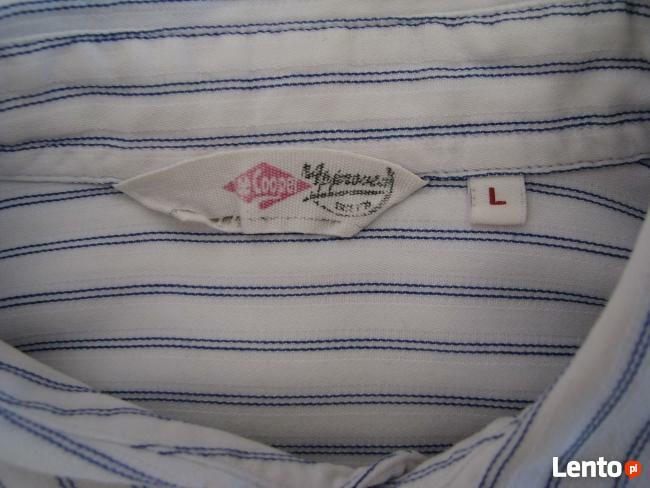 Koszula męska z długim rękawem, w paseczki, Lee Cooper, L
