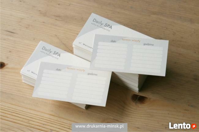 Reklama drukarnia mińsk mazowiecki wizytówki