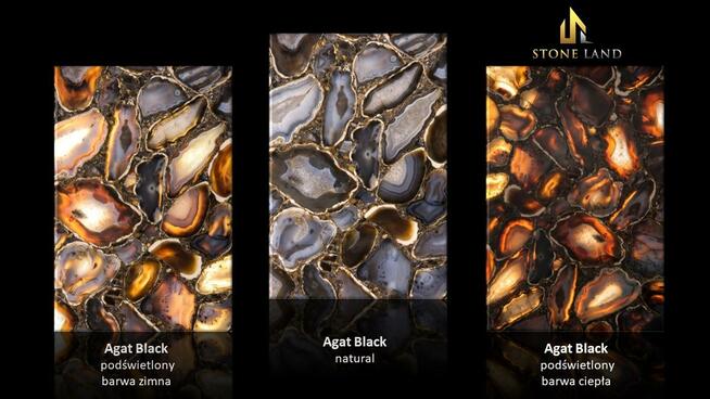 Panel dekoracyjny z kamieni agatów, różne kolory