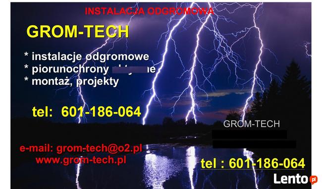 Instalacje odgromowe chrzanów piorunochrony wadowice montaż
