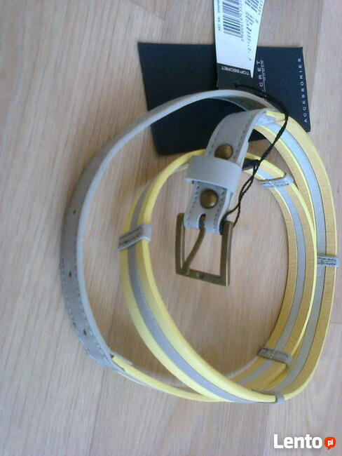 szaro-żółty pasek damski Top Secret