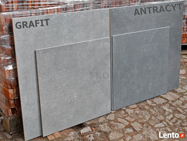 Płytki podłogowe gres j. beton 80x80 montego antracyt cerrad
