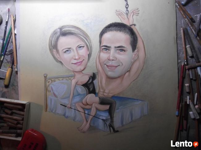 Karykatura w passe-partout.