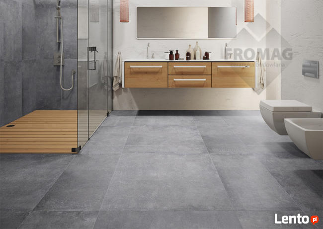 Płytki podłogowe gres j. beton 80x80 montego antracyt cerrad