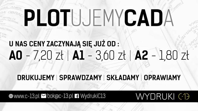 Wydruk plotowanie projektów CAD Wrocław i cała Polska