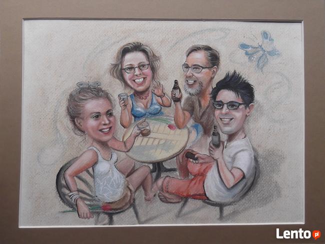 Karykatura w passe-partout.