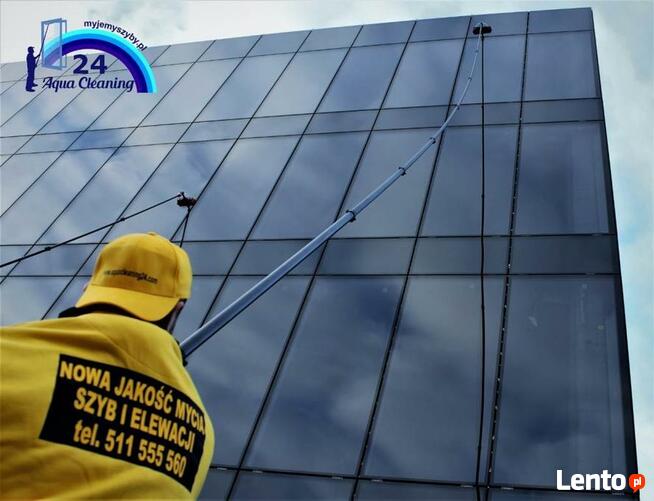 Mycie szyb, okien, przeszkleń, witryn wodą demineralizowaną