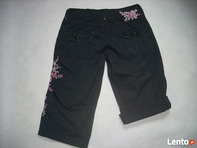 DENIM CO Spodnie 3/4 Hafty Podpinane 38 M