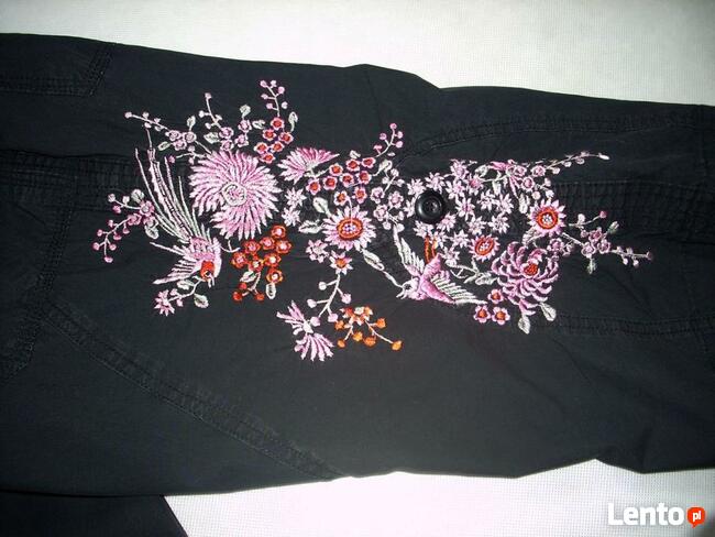 DENIM CO Spodnie 3/4 Hafty Podpinane 38 M