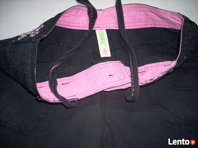 DENIM CO Spodnie 3/4 Hafty Podpinane 38 M