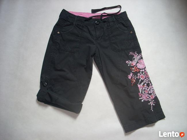 DENIM CO Spodnie 3/4 Hafty Podpinane 38 M