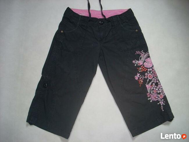 DENIM CO Spodnie 3/4 Hafty Podpinane 38 M