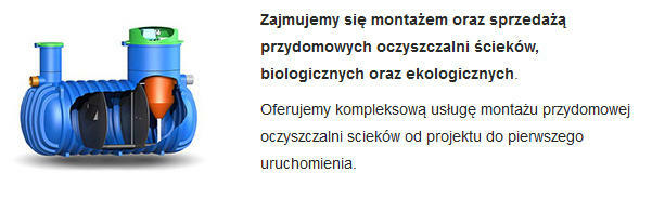 Montaż oczyszczalni ekologicznych i biologicznych