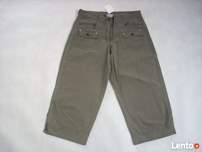 Spodnie 4/5 Rybaczki Bojówki nowe 36