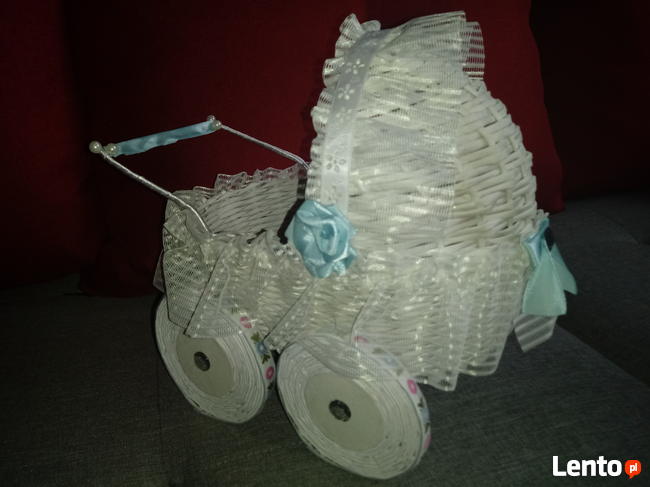 wózeczek z papierowej wikliny