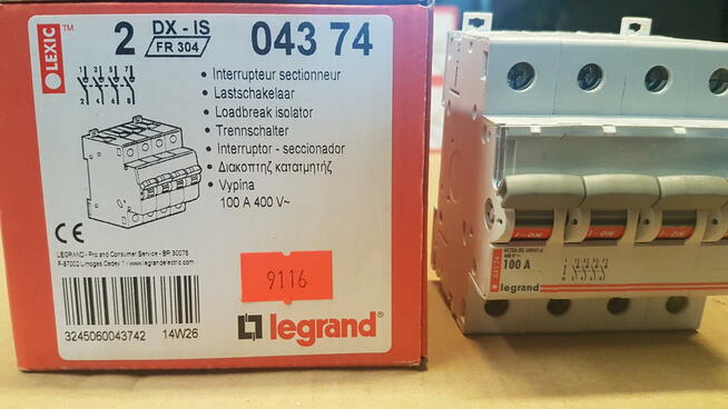 Rozłącznik modułowy 100A 4P FR304 Legrand nr kat. 004374