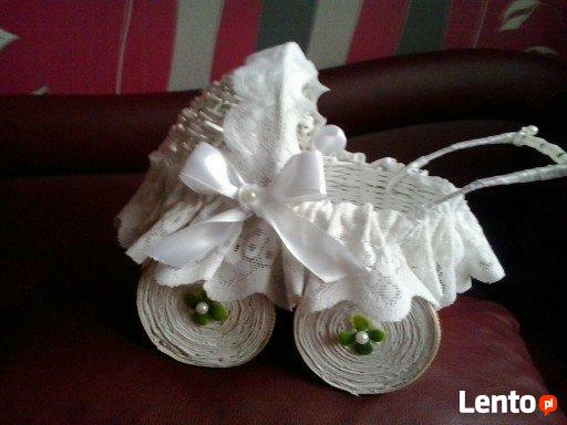 wózeczek z papierowej wikliny