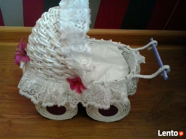wózeczek z papierowej wikliny