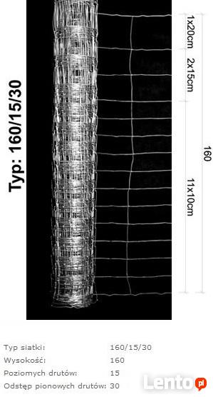 Siatka leśna/budowlana - 160/15/30 L 50mb - tanio