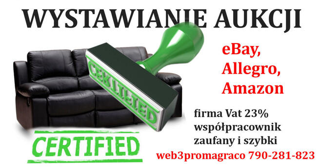 WYSTAWIANIE AUKCJI DODAWANIE eBay Allegro TANIO !!! =