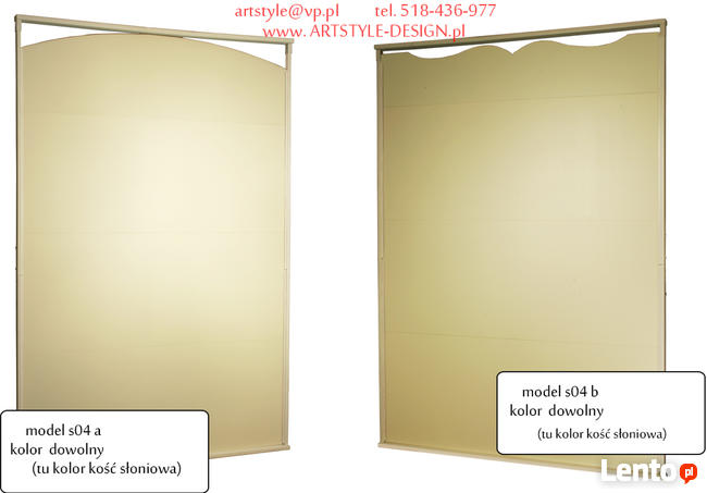 Ścianki działowe rozporowe parawan do samodzielnego montażu