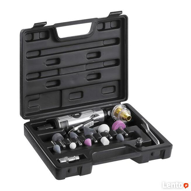 Szlifierka trzpieniowa pneumatyczna + akcesoria w walizce