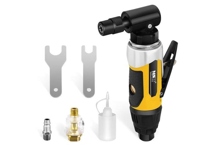 Pneumatyczna szlifierka trzpieniowa kątowa + miniolejarka