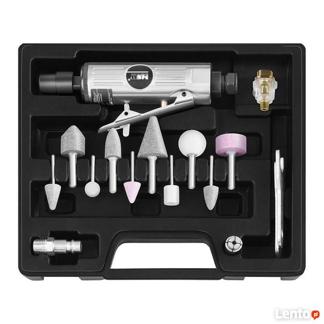 Szlifierka trzpieniowa pneumatyczna + akcesoria w walizce
