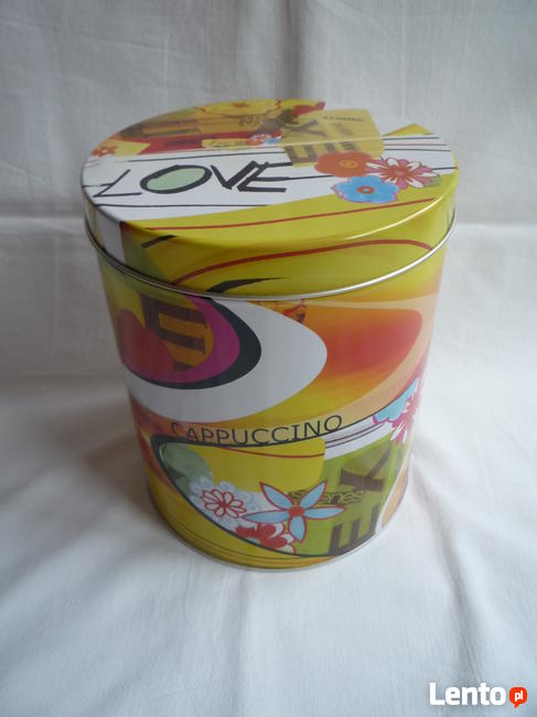 Nowa Duża puszka metalowa Design LOVE Unikat