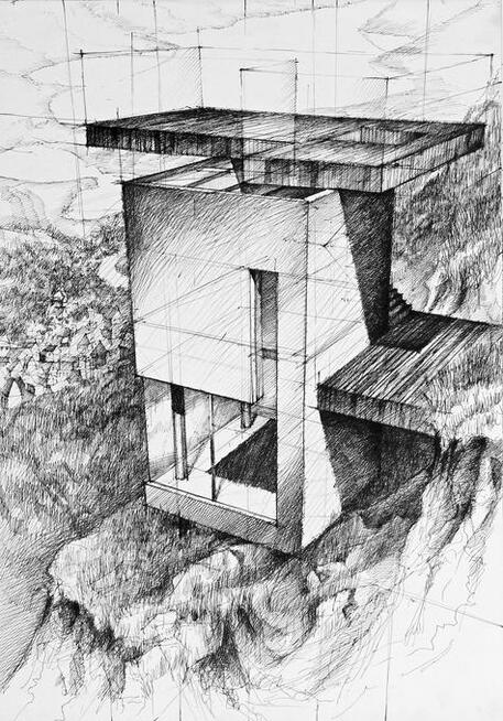 nauka architektonicznego rysunku odręcznego