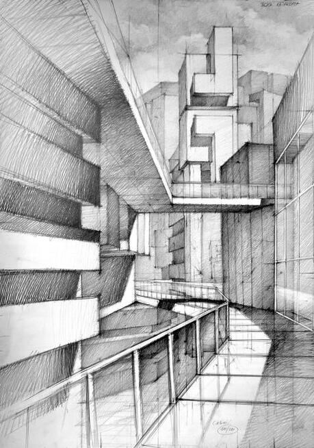 nauka architektonicznego rysunku odręcznego