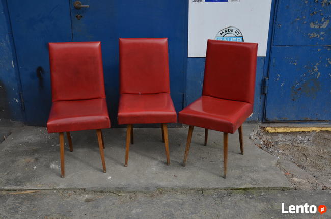 Krzesła PRL 3 szt. Krzesło patyczak, Fotele PRL, Meble PRL