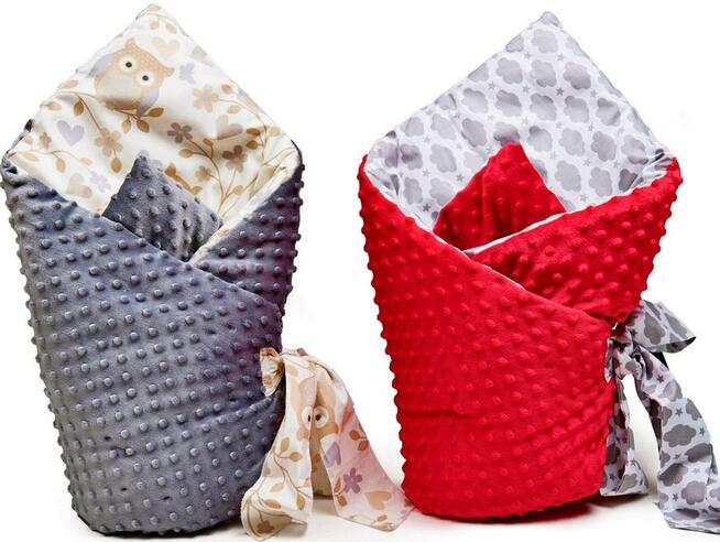 Kocyk i poduszeczka Minky komplet rózne wzory 100x75