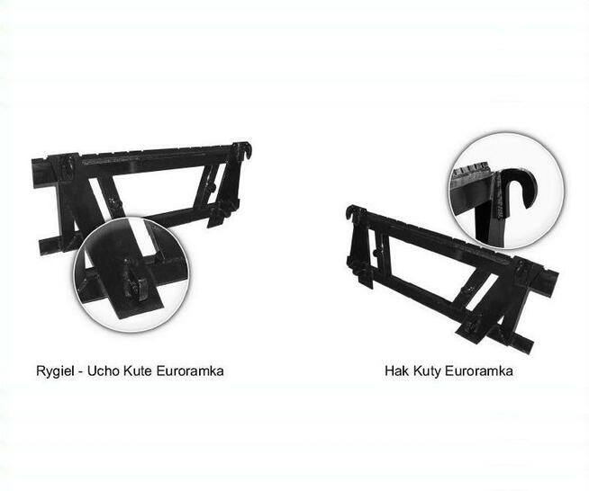 Karetka z widłami 1200x80x40mm klasa 2A zęby Euro złącze