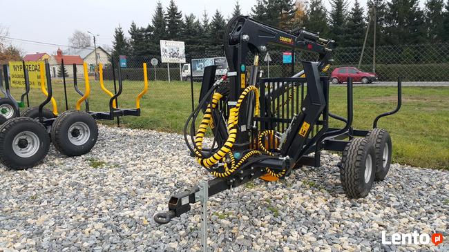 Przyczepa Leśna do drewna Country 3t Żuraw Dźwig 4.3 CHWYTAK