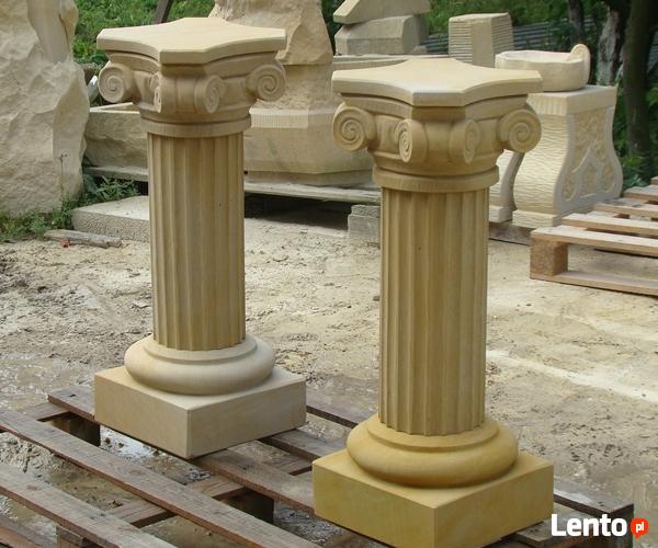 kolumny z kamienia, piaskowiec naturalny