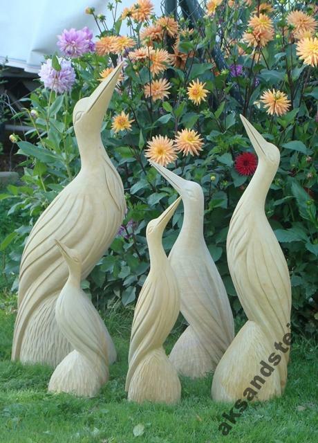 Zurawie z piaskowca , kamień naturalny, ręczna praca